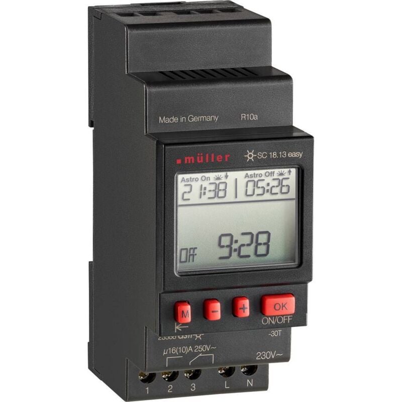Müller SC 18.13 easy 230V 50-60Hz Programmateur horaire pour rail numérique 230 V/AC 4000 W