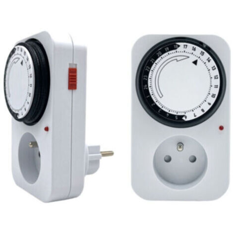 Programmateur mécanique à usage quotidien avec voyant lumineux 3680 W - Blanc