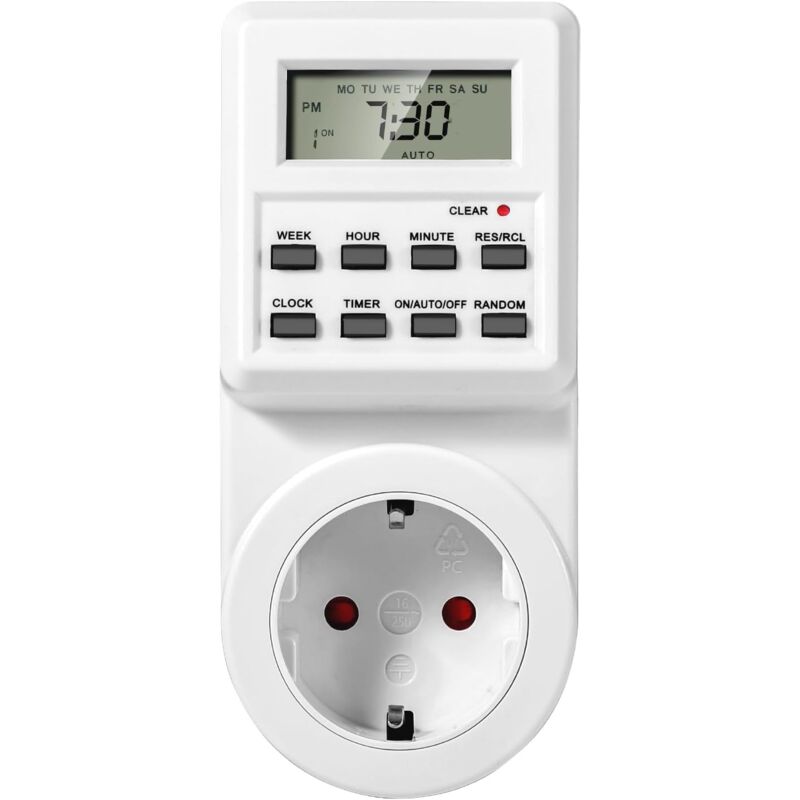 Programmateur Prise Electrique et Digitale, Prise Programmable à Cycle Alternatif et répétitif, Prise Minuteur Compte à Rebours, Prise Minuteur