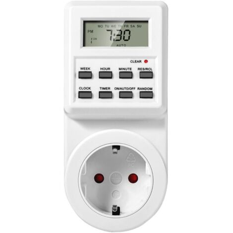 Programmateur Prise Electrique et Digitale. Prise Programmable à Cycle Alternatif et répétitif. Prise Minuteur Compte à Rebours. Prise Minuteur Programmable with LCD. Économiser Électricité