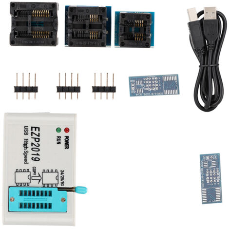 Programmateur USB SPI Haute Vitesse EZP2019, Compatible Séries 24/25/26/93 avec 3 Supports Testés