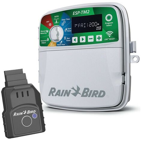 Programmatore automatico di irrigazione ESP-TM2 4 zone interne Rain Bird + Modulo Wifi Lnk