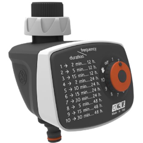 Programmatore elettronico GF10 Art. 6018 a batteria attacco al rubinetto da 3/4" per irrigazione giardino