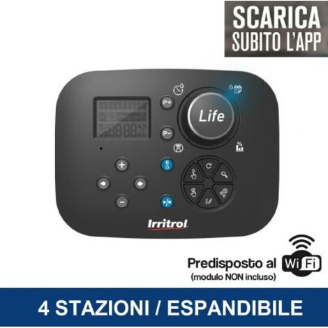 PROGRAMMATORE IRRIGAZIONE CENTRALINA LIFE PLUS ESPANDIBILE 4 STAZIONI (38146)