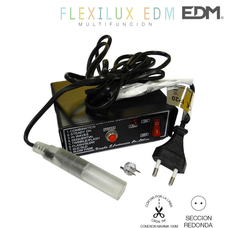 Image of E3/71908 Programmatore Tubi Flexilux 100M 2 Vie (Ip44 Interno-Esterno) EDM