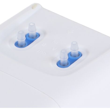 Programmeur d'Arrosage WiFi Connecté pour Jardins, Dual Pompe, Système d'Irrigation Kit 100‑240V EU Plug ABS+PP+Silicone Taille: 9.5x8.3x8.3cm Couleur: Blanche