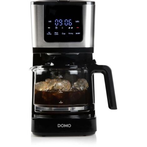 Programmierbare filterkaffeemaschine 10 tassen 900 w schwarz - Domo - DO733K