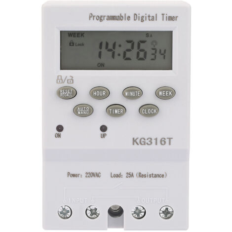 Programmierbarer 220-V-Elektrotimer zur automatischen Steuerung von Beleuchtung und Haushaltsgeräten