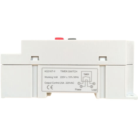 Programmierbarer digitaler Timer AC 220V 25A, elektronischer DIN-Schienen-Timer mit LCD-Bildschirm