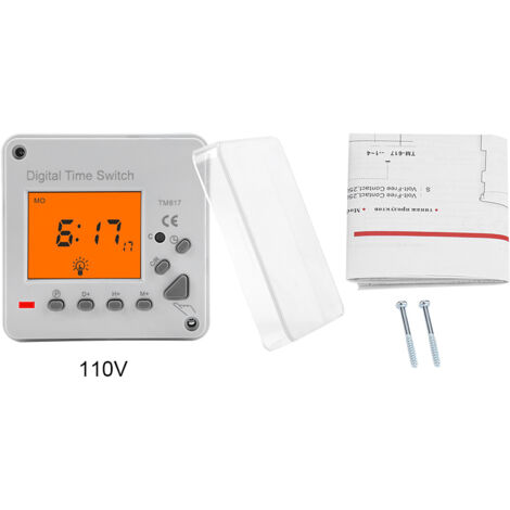 Programmierbarer digitaler Zeitschalter mit hintergrundbeleuchtetem Display und intelligenter Steuerung (220 V)