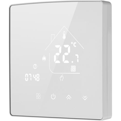 Programmierbarer, intelligenter digitaler Thermostat, Raumtemperaturregler mit hintergrundbeleuchtetem LCD-Touchscreen für Zuhause, Schule, Büro, Hotel