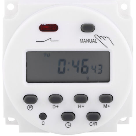 Programmierbarer LCD-Digitaltimer für Relaisschaltungen (24V AC/DC)