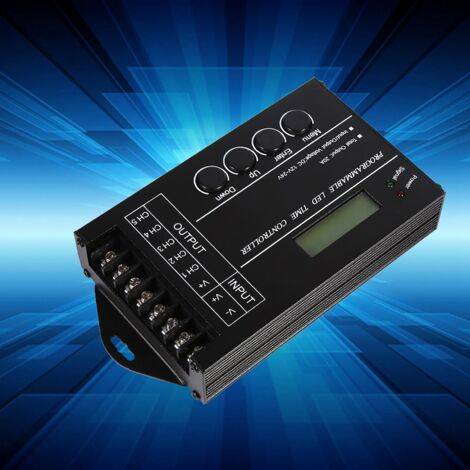 Programmierbarer LED-Timer-Controller DC12/24V 20A Aluminiumlegierung 5-Kanal Programmierbarer LED-Timer-Controller mit USB-Kabel
