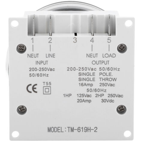 Programmierbarer Timer TM-619H-2: 7-Tage-programmierbarer digitaler Zeitschaltuhr mit 16 A und 220 V Steuerung