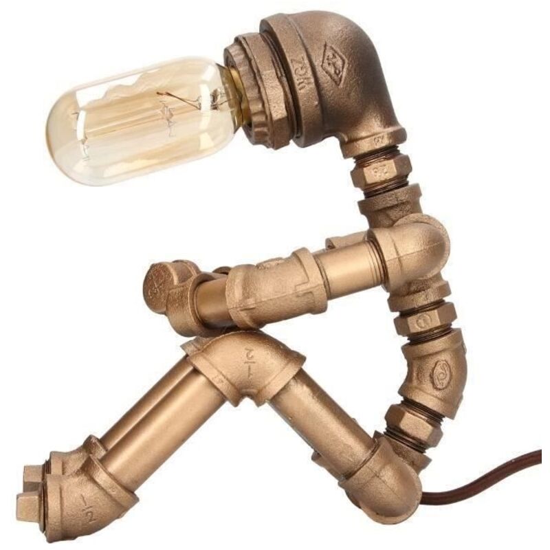 progrès-robot lampe industrielle Tuyau Robot Lampe Style Industriel Peinture Haute Température Rétro Robot Lampe Support E27