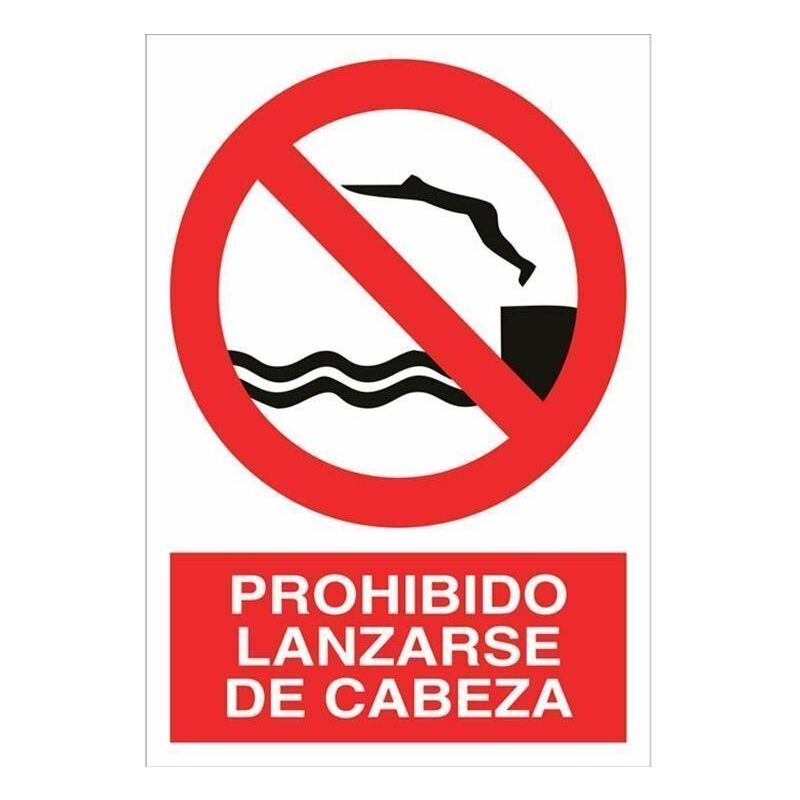 

Prohibido lanzarse de cabeza Material: PlasticoMedidas mm:210 x 148