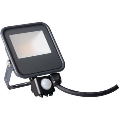 Proiettore a LED 10W - Sensore PIR - 1200lm - IP44 - Nero - 4000K