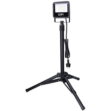 Proiettore a luce LED con treppiede 30W 2370lm 4000K Daylight Black Series Edm