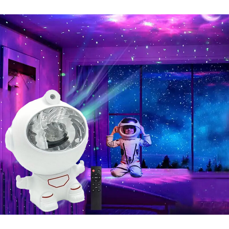 Image of Proiettore Astronauta Luce Notturna led Nebula Universo Cameretta Telecomando