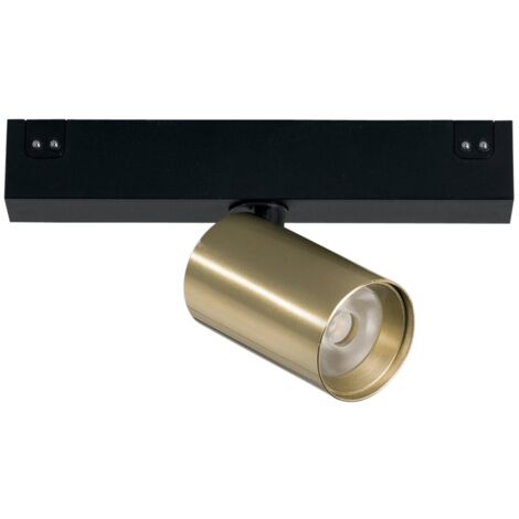 Proiettore binario DAVINCI 48V con luce spot in alluminio oro 5W luce calda 3000K