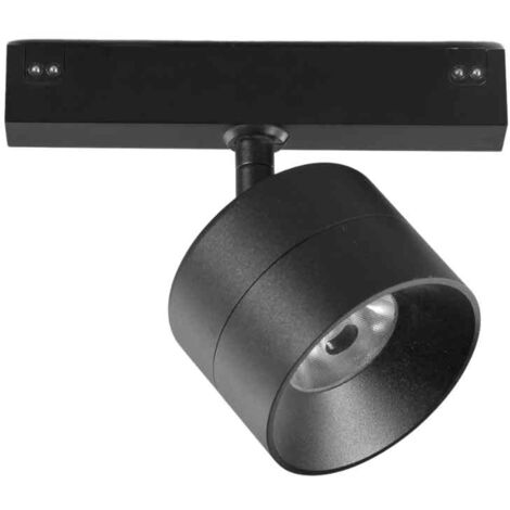 Proiettore binario DAVINCI 48V in alluminio nero 10W luce calda 3000K