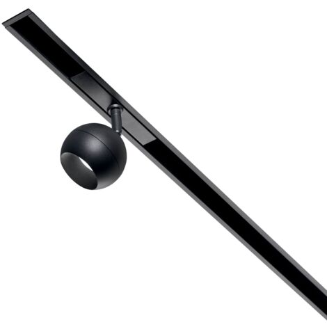 Proiettore binario DAVINCI 48V in alluminio nero 10W luce naturale 4000K