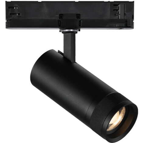 Proiettore Cilindrico Dali Eos Alluminio-Plastiche Nero Led 25W 3000K Luce Calda