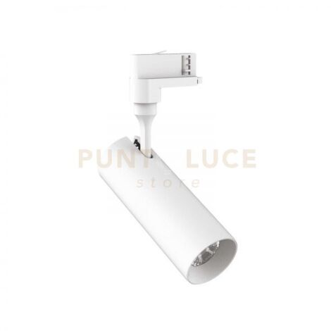 Proiettore Cilindrico Smile Alluminio Bianco Led 15W 3000K Luce Calda Cri90 36°