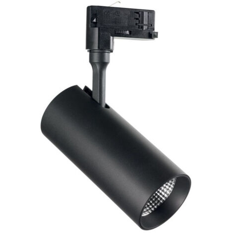 Proiettore Cilindrico Smile Alluminio Nero Led 20W 4000K Luce Naturale Cri80 36°