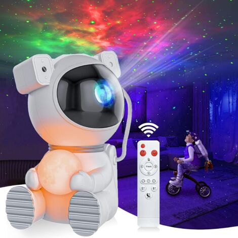 Proiettore di cielo stellato per astronauti, luce notturna a LED con cielo stellato con telecomando, rotazione a 360°, 16 modalità, proiettore di galassie per bambini, adulti, camera da letto, decoraz