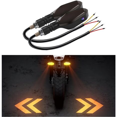 Proiettore di indicatori di direzione a LED da 2 pezzi per moto, indicatori di direzione per moto, 27 modalità di illuminazione RGB per luci diurne, indicatori di direzione per moto con proiezione di 