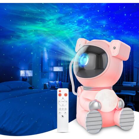 Proiettore di luce per astronauti, proiettore di galassie per camera da letto, proiettore di stelle con luce lunare, luce notturna a LED per bambini, decorazione per la stanza, festa, regalo, polvere