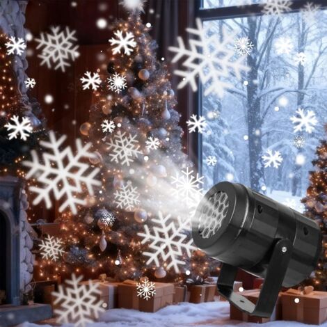 Proiettore di luci natalizie a forma di fiocco di neve, lampada a LED per uso esterno, illuminazione decorativa per casa, giardino, feste, club e paesaggistica.