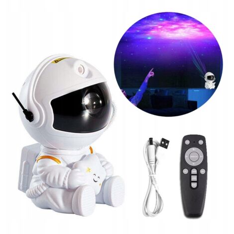 Proiettore di stelle a forma di nebulosa spaziale con telecomando, proiettore LED USB per bambini