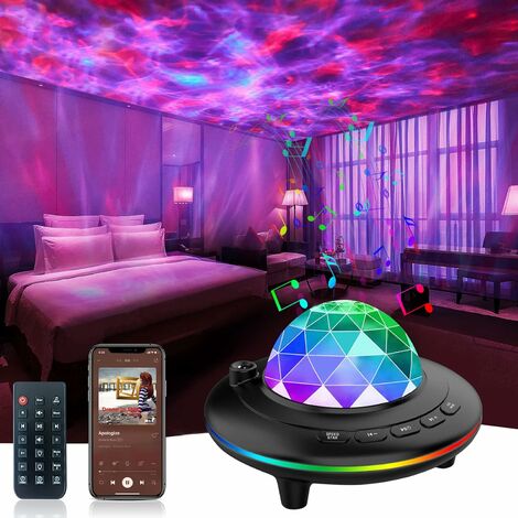 Pasqua Telecomando per Feste Nero Natale Halloween Timer Lampada Proiettore Stelle,LED Luci Proiettore Romantica Cielo Stellato e Oceano Lampada con Altoparlante Bluetooth Musicale 