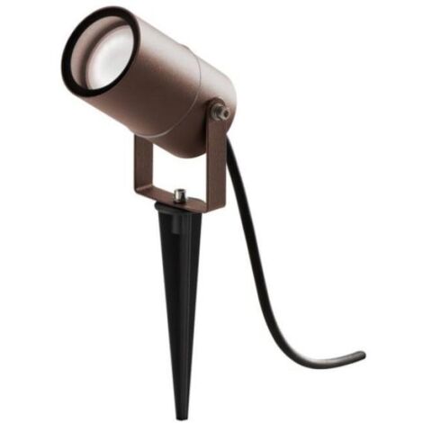Proiettore gea luce con picchetto ip65 1xgu10 marrone - ges1131