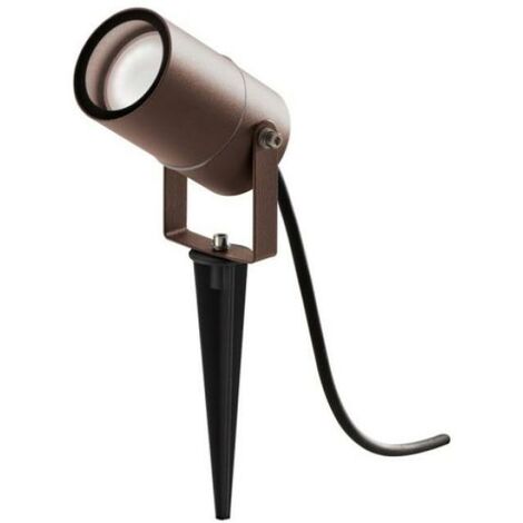 Proiettore gea luce con picchetto ip65 1xgu10 marrone - ges1131
