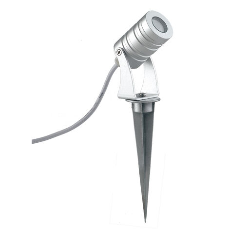 Proiettore IRIDE argento in alluminio 9 luci a LED integrato 1W 720 6000 K IP65 ermetico e resistente all'acqua, adatto ad ambienti esterni