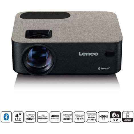 Proiettore lcd hd 720p con bluetooth grigio