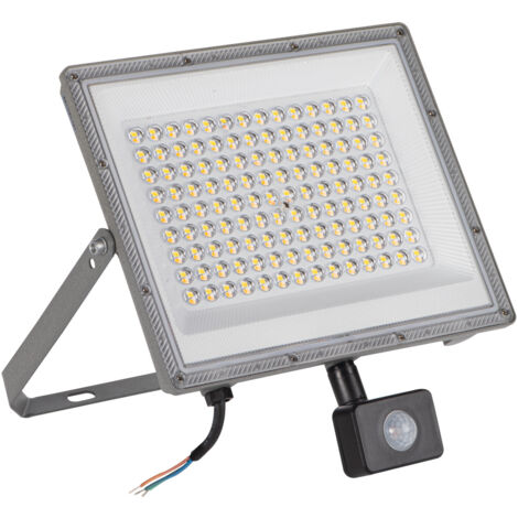 Proiettore LED 100W - CCT regolabile - Sensore PIR - IP44 - Grigio