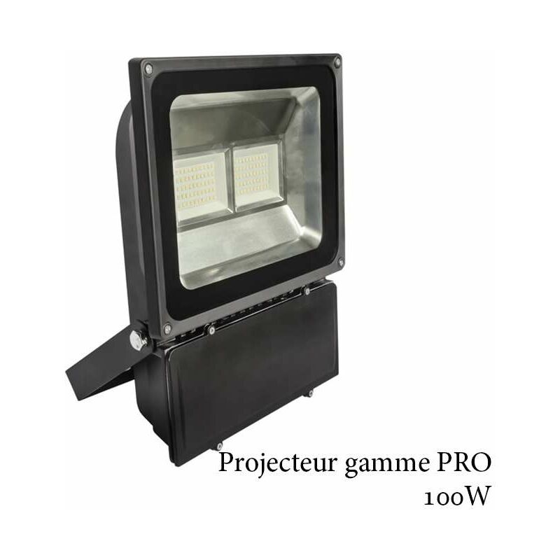 Image of Ecolux - Proiettore led 100W pro illuminazione 900W bond Nero Nero - Bianco Freddo 6000K - Nero