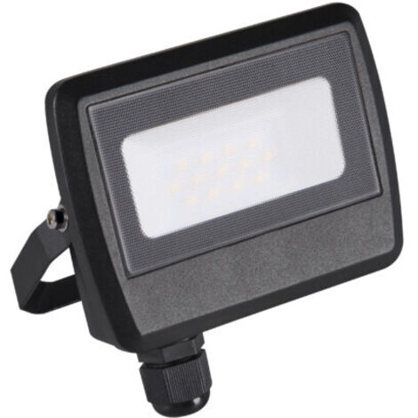 Proiettore LED 10W - IP65 - 4000K - 800lm - Nero - Aluminio