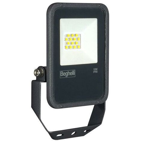 Proiettore led 10w nero ip66 4000k beghelli 86160