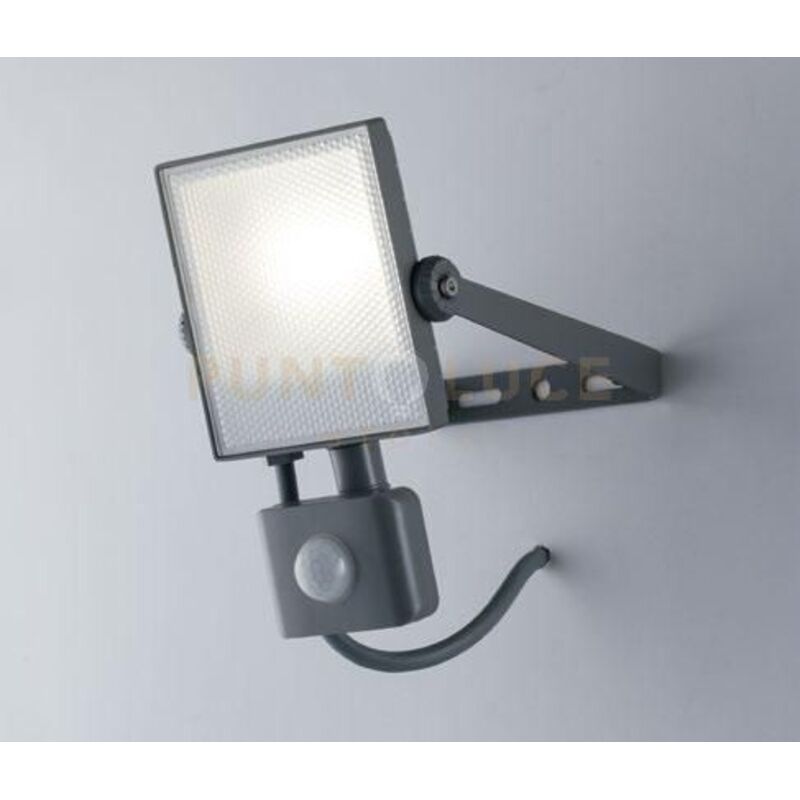 Proiettore led elios silver 10W 800LM 4000K IP44 con sensore 19,8X11,7X5,9CM