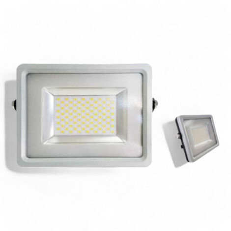 Proiettore led 200w luce fredda 6000k ultra slim in alluminio vetro temperato orientabile ip65 durata 20000 ore efficienta A+