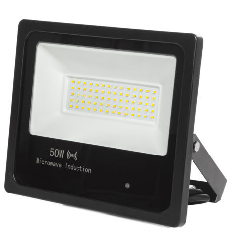 Proiettore LED 50W 6.000Lm 6000ºK IP65 Rilevatore di movimento integrato 40.000H [1916-NS-HVFL50W-L-CW]