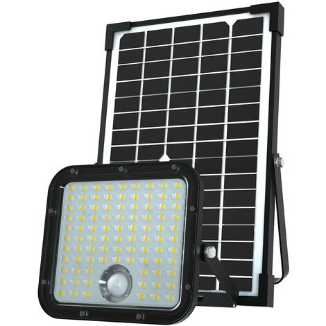 V-TAC VT-55100 Faro LED 1200lm alimentato a pannello solare 12W  fotovoltaico batteria con Telecomando luce bianco naturale 4000k sku 6967