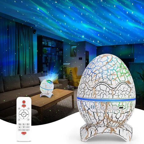 TTAototech Luce del proiettore a LED lampada del proiettore dellonda delloceano Luce notturna della galassia con telecomando Timer Musica Altoparlante Bluetooth Lampada che cambia colore per Natale 