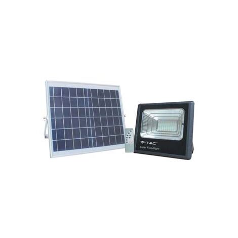 PROIETTORE LED CON PANNELLO SOLARE IP65  20w  4000  °K naturale  1650 lm  278x70x238h.    VTAC