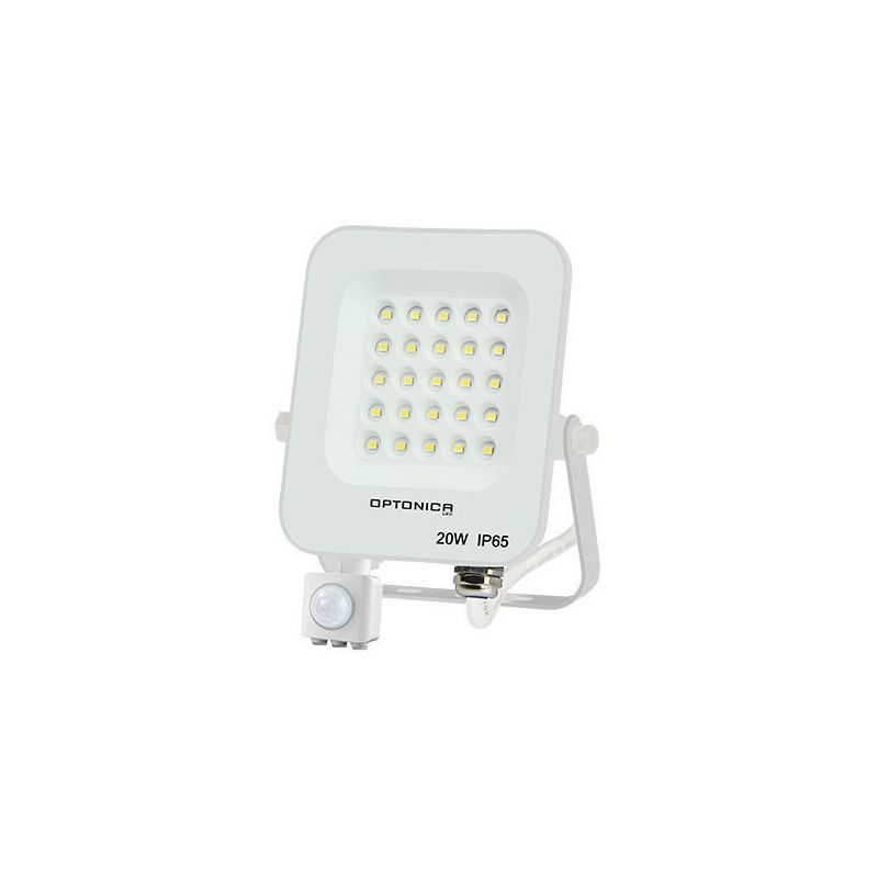 Image of Proiettore led con rilevatore bianco 20W impermeabile IP65 1800lm bianco giorno 6000K